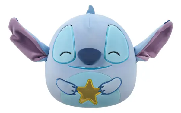 Pelucia Disney Stitch Azul Com Estrela 60cm Para Crianças